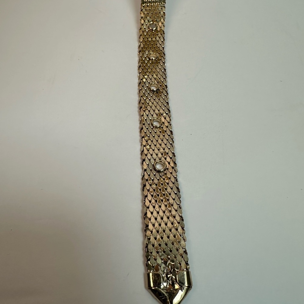 Whiting & Davis Shimmering Gold Mesh Belt - Picture 6 of 7